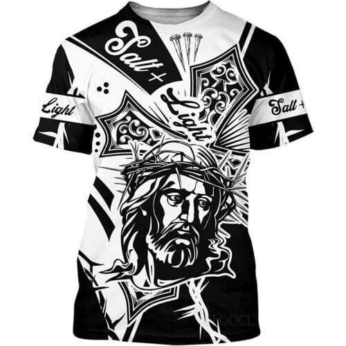 CLOOCL God Religion Christ Jesus T-shirt 3D Print Men T-shirts Unisex Short Sleeve Tops Harajuku Streetwear Oversized T Shirt