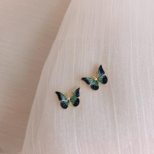 New Korean Elegant Cute Butterfly Stud Earrings For Women Girls Simeple Lovely Boucle D'oreille Gifts