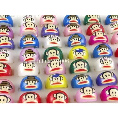 Wholesale 200 pcs Resin Kids /Childrens party Gift Rings