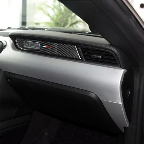 Carbon Fiber Interior Decoration Dashboard Panel Frame Cover for Ford Mustang 2015-2017 Brand New Car Stylish Decal Accessories