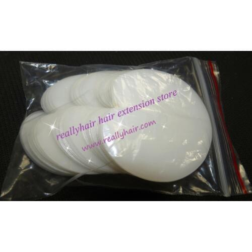Free shipping 100pcs Round hair shield disc /Plastic heat fusion protector shield template for I tip hair extension