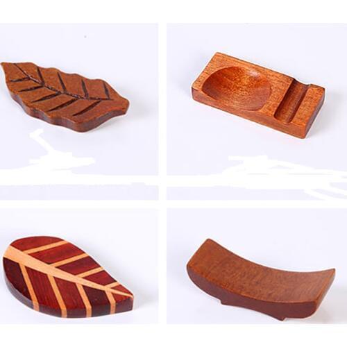 Multi Styles 1PC Cute Japanese Wooden Chopsticks Rests Spoon Fork Knife Holder Stand Rack Kitchen Tableware Chopsticks Rest