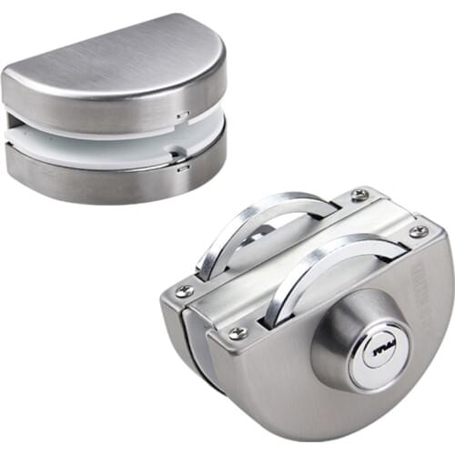 Glass Door Lock Stainless Steel Double Bolts Swing Sliding Door Security Lock G6DA