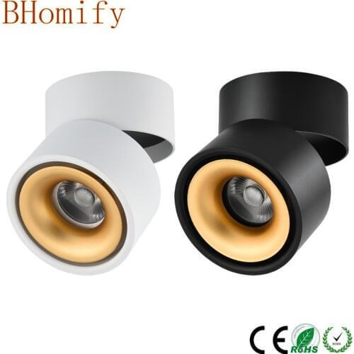 Surface Mounted COB Ceiling Light 5W 7W 12W AC85-265V LED Ceiling LamP Spot Light 360 Degree Rotation Cloth Shop Down lights