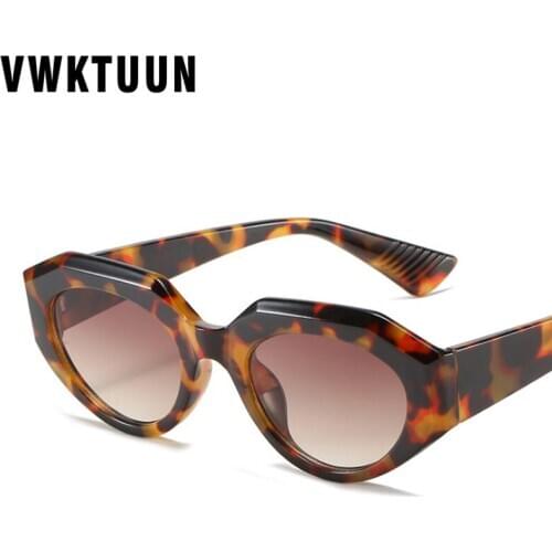 VWKTUUN Vintage Sunglasses Women Cat Eye Glasses Small Sun Glasses For Women Men Geometric Sunglass Retro Sunglasses
