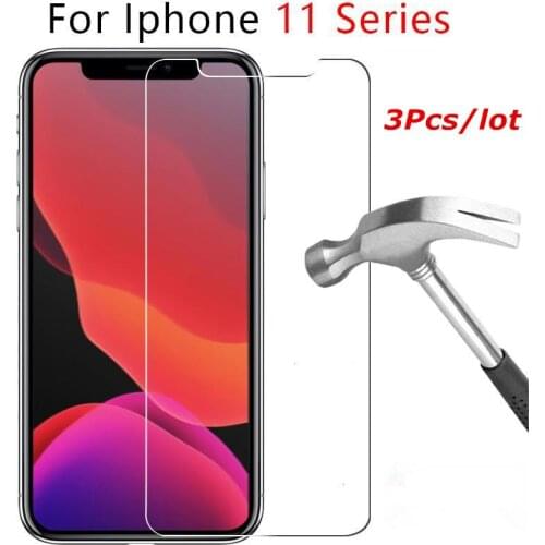 3PCS Tempered Glass On the For iPhone X XR XS MAX 11 pro Screen Protector Glass On iPhone 7 8 6 6s Plus 5 5s SE 2020 Glass