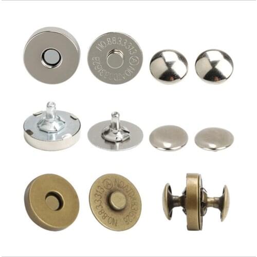 14mm/18mm Magnetic Snap Fastener Snaps Clasps Rivet For Purse Bags Sewing Button