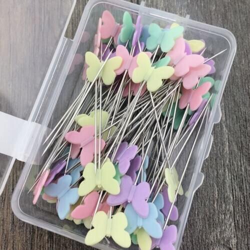 100 Pcs/Box Patchwork Pins Positioning Needle Sewing Marker Needle Dressmaking Pins DIY Handmade Make Garment Accessory