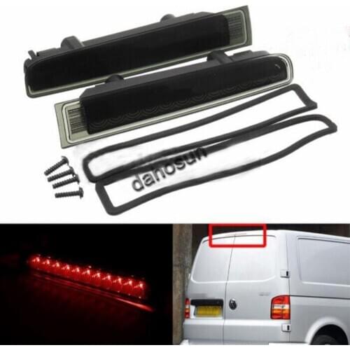2PC for Volkswagen T5 T6 03-16 Smoke Housing REAR LED THIRD 3RD TAIL BRAKE Barn Door Light