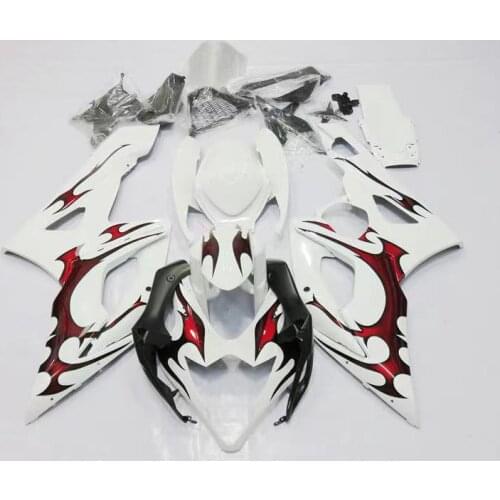 2021 WHSC Best Motorcycle Parts For SUZUKI GSXR1000 2005-2006 Fairing Cover Kit silver black