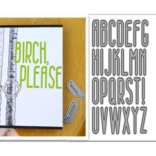 26 English letters Metal Cutting Dies for DIY Scrapbooking Album Paper Cards Decorative Crafts Embossing Die Cuts