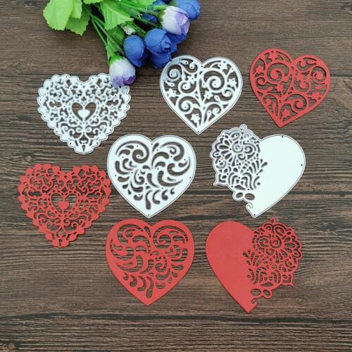 4pcs/set Lace Love Metal Cutting Dies Stencils For DIY Scrapbooking Decorative Embossing Handcraft Die Cutting Template