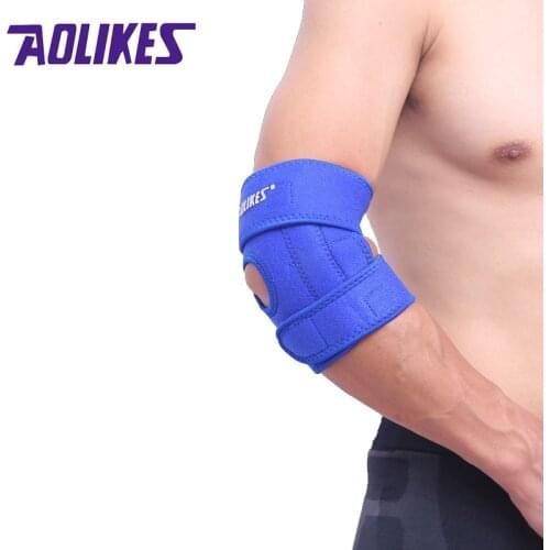 AOLIKES 1PCS Sports Tennis Golf Elbow Pads Support Nylon Arthritis Epicondylitis Pain Brace Sports Gym Knee Pads for safety