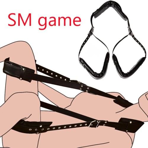 Bondage Handcuffs Open Leg BDSM Bondage Set Flirting Ankle Neck Cuffs Handcuffs Sex Accessories For Woman Couples Sexy Shop
