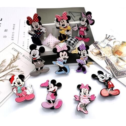 12pcs/set Childrens hairpin cartoon hairpin Mickey Minnie clip Girls dress up hair clips a birthday present
