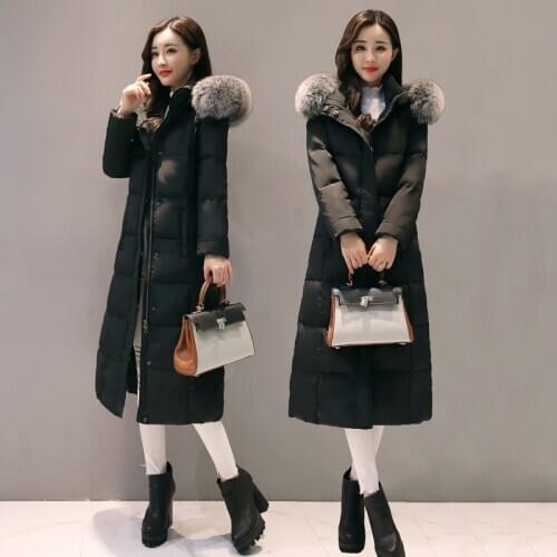 Long Winter 2020 Duck Down Jacket Women Hooded with Fur Collar Coat Female Womens Down Jackets Casaco Feminino KJ413 s s