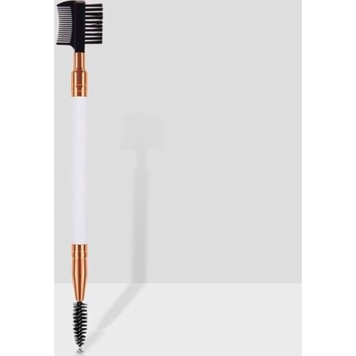 1 Pcs Double End Eyebrow Comb Brow Lash Brush Eye Makeup Eyelash Grooming Makeup Brush Nylon Fiber Portable Cosmetics Tool