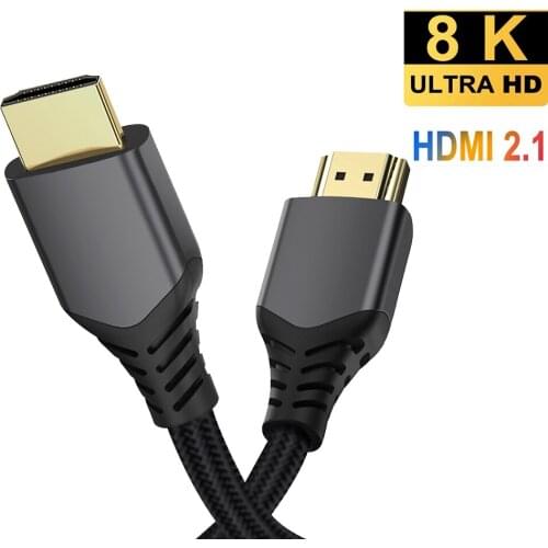 HDMI Cable for Xbox Series X HDMI 2.1 Cable 8K/60Hz 4K/120Hz HDMI Splitter for Xiaomi Mi Box PS5 HDR10+ 48Gbps HDMI 2.1