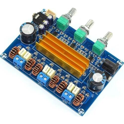 KYYSLB 100W+50W*2 2A 2*2200UF Class D DC24V 4-8 Euro Digital Amplifier Board Dual Chip TPA3116 2.1HIFI Digital Amplifier Board