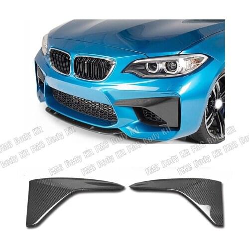 Bat-Styling Carbon Fiber Air Vent Fender Trim For BMW F87 M2 Upper Bumper Splitter Front Lip Canard Car Styling 2016 2017 2018