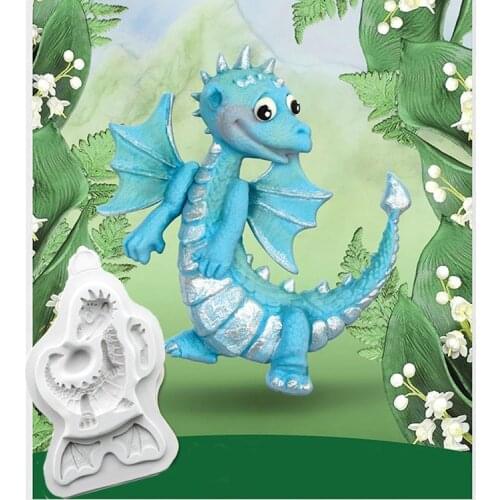 Luyou 1pcs dinosaur cake silicone mold fondant lace mold Birthday cake decorating tools chocolate gumpaste mold FM1887