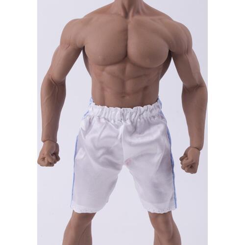 1:6 Scale Male Clothes Accessory White Sports Casual Pants Model for 12'' PHICEN TBL Male Muscle Action Figure Body