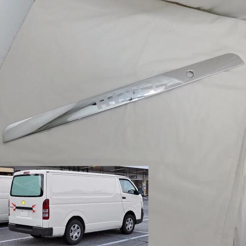 REAR TRUNK LID COVER Car Rear Trunk Lid Cover Trim rear door trim Fit For hiace 2008 2012 2014 abs chrome 1pce per set