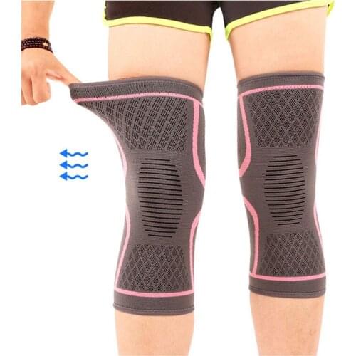 Men Women Unisex Knitted Sports Knee Pads Running Cycling Knee Support Braces Elastic Nylon Sport Compression Knee Sleeve