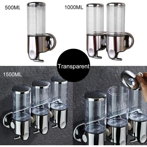 Wall Mounted Shampoo Bottles Soap Dispenser Triple Detergent Shower Gel Dispensers 500ml Home Hotel Bathroom Accessories