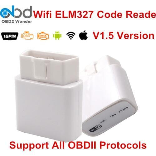 Newly ICAR ELM327 WI-FI OBDII Diagnostic Interface Auto ELM 327 Code Scanner For Benzine Cars ELM327 WIFI For Android PC IOS