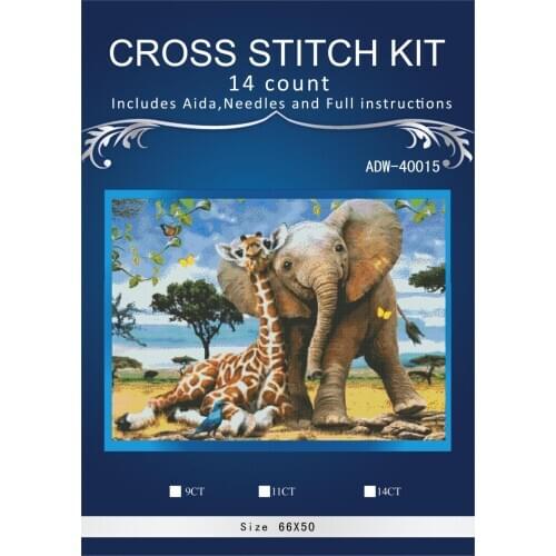 Oneroom animals park Elephant,Needlework,Embroidery,DIY DMC Painting Cross Stitch,14ct Cross Stitch,Sets For Embroidery,Wall dec
