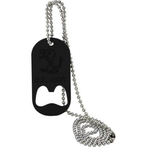 Low price Dog Tag Bottle Opener big discount custom bottle openers wholesale U.S. Navy Anchor Dog Tag Bottle Opener