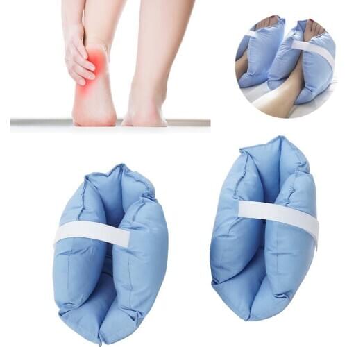 2 Pieces Heel Protector Pillow For Relief Plantar Fasciitis Heel Pain Reduce Pressure On Heel Adjustable In Size Blue