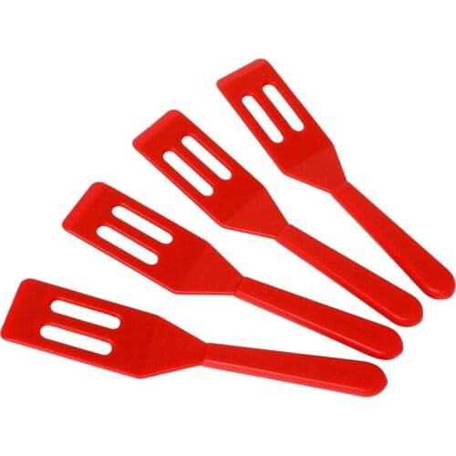 Silicone Serving Spatula,Heat Resistant Turner Slotted Spatula,for Nonstick Cookware Cooking Baking(Red,4 Pcs)