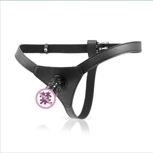 Penis pants with anal plug big dildo Sexy Exotic underwear panties Bondage Strapon Chastity belt sex toy for woman lesbian S0244