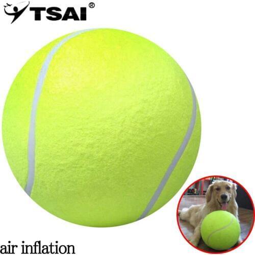 TSAI 24cm Tennis Ball Giant Air Inflation Tennis Ball Outdoor Sports Indoor Toy Signature Mega Jumbo Kids Toy Ball
