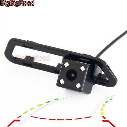 BigBigRoad Car Intelligent Dynamic Trajectory Tracks Rear View Camera For Nissan Tiida C12 5D Hatchback 2011-2013 2015 Pulsar