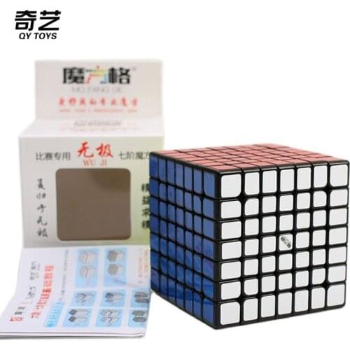 QiYi Mofangge WuJi 7x7x7 Magic Cubes Puzzle Stickerless/Black 7x7 Speed Cube Puzzle 7Layers For Competition Cube for Kid Toys
