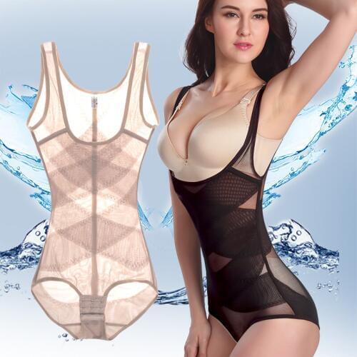 Yomrzl A487 New arrival summer and autumn womens shapers gauze one piece bodysuit slim waist hip daily shaperswear