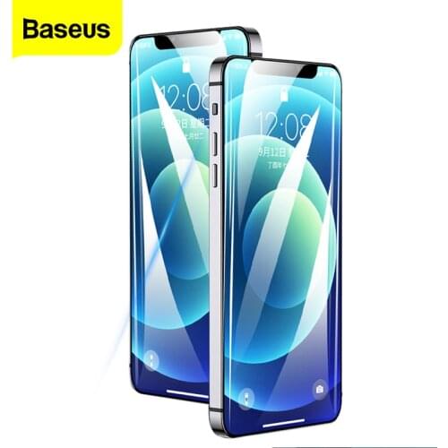 Baseus 2Pcs 0.23mm Screen Protector Tempered Glass For iPhone 12 11 Pro XS Max X Full Cover Protective Film For iPhone 12Pro Max