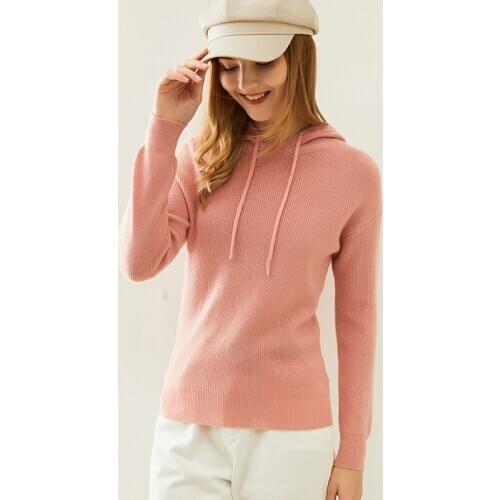 Adishree 2020 woman winter 100% Cashmere sweaters autumn knitted Pullovers High Quality Warm Female thickening Hooded