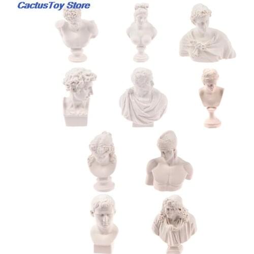 1/12 Dollhouse Miniature Furniture Simulation White Resin Bust Sculpture Pretend