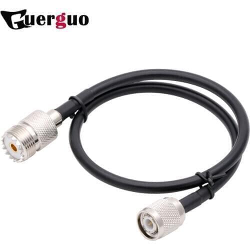 100PCS 12" 30CM For Antenna Signal Intercom RG58 UHF Female To RP TNC Male Coaxial RF Cable Connector