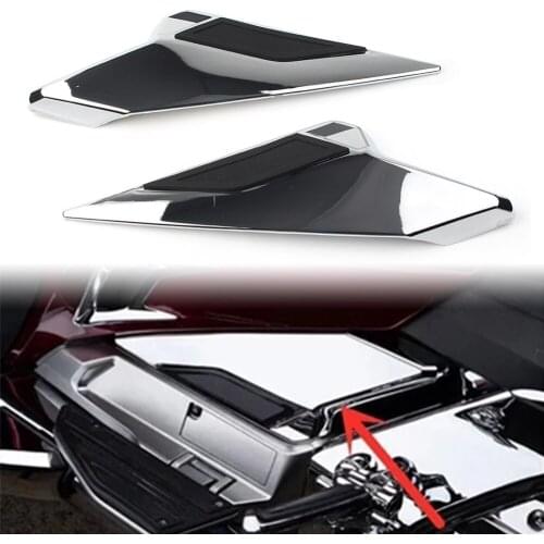 2x Motorcycle Pedal Upper Side Decorated Cover For Honda Gold Wing GL1800 Goldwing 2018 2019 2020 2021 ABS Plastic Chrome