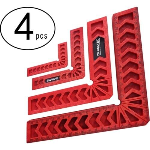 4pcs Hot selling Square Angle Ruler Protractor 90 Degrees Positioning Right Angle Marking Gauge For Carpentry Woodworking Tools