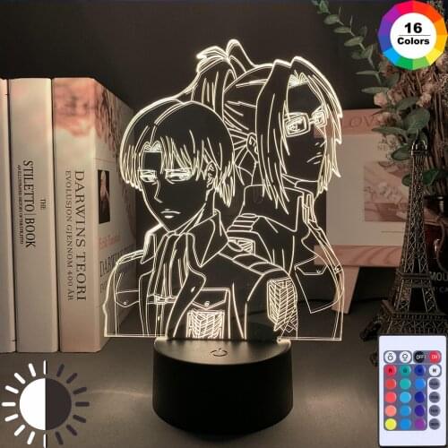 Acrylic 3D Lamp Manga Cartoon Home Room Decor Colorful Light Child Gift LED Cool Holiday Night Light Anime Character Bedside