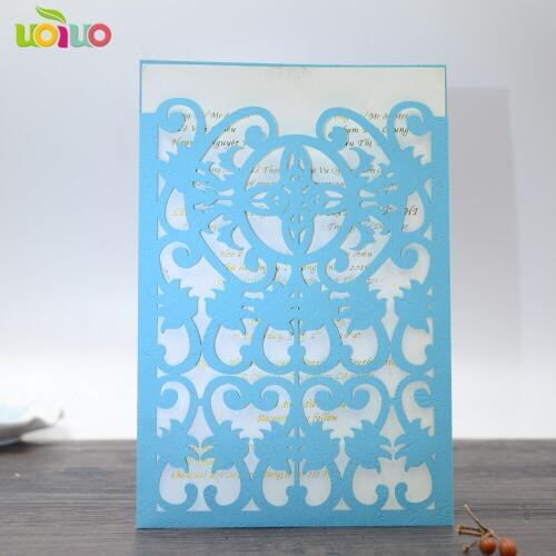 Free shipping 50set inc160 Romantic Wedding Party Christmas Invitation Card Delicate Carved Heart Pattern Christmas Decoration