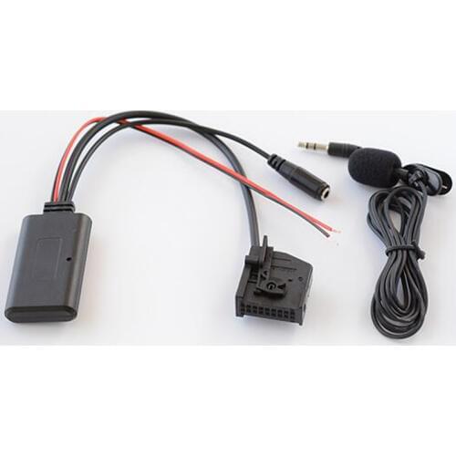 Biurlink MFD2 RNS2 Radio Bluetooth Wireless Audio AUX-In Bluetooth Microphone Handsfree MIC Adapter 18Pin for Volkswagen Touareg