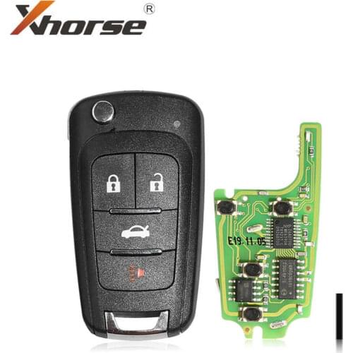 Xhorse XNBU01EN Wireless Remote Key For Buick Flip 4 Buttons English Version