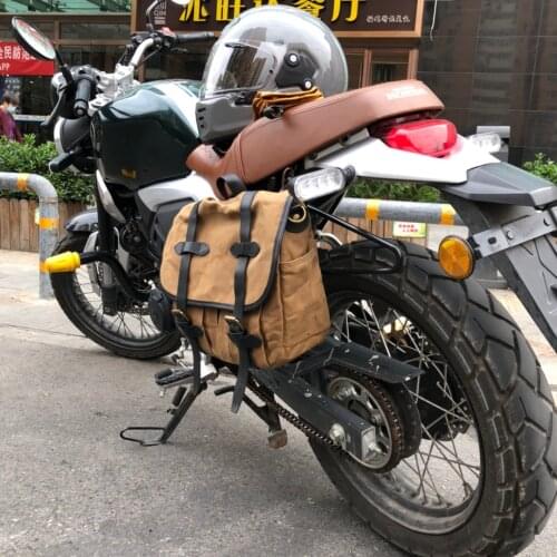 Casual canvas bag messenger bag motorcycle side bag side bag motorcycle travel bag detachable dual-use bag mens messenger bag